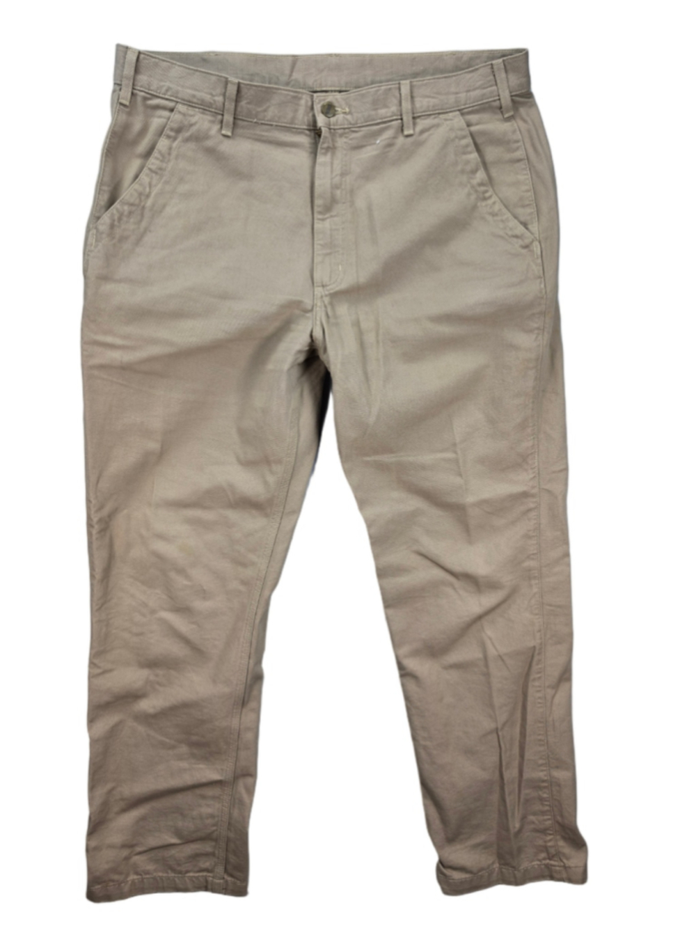 Carhartt Carpenter Pants Mens 38x34 Relaxed Fit Tan Khaki Work Utility